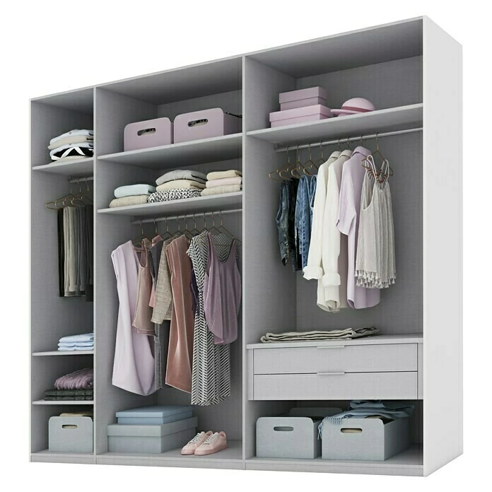 BAUHAUS Express Möbel Drehtürschrank Swift B - Moderner Kleiderschrank in Basaltglas, 250 x 58 x 216 cm, ohne Spiegel, mit Zubehör 5 BAUHAUS Express Möbel Drehtürschrank Swift B - Moderner Kleiderschrank in Basaltglas, 250 x 58 x 216 cm, ohne Spiegel, mit Zubehör – Bild 3