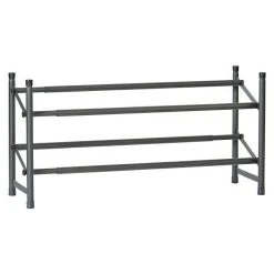 BAUHAUS Schuhregal Loft | 23 x 116 x 36 cm | Schwarz | Schuhschrank für jeden Stil