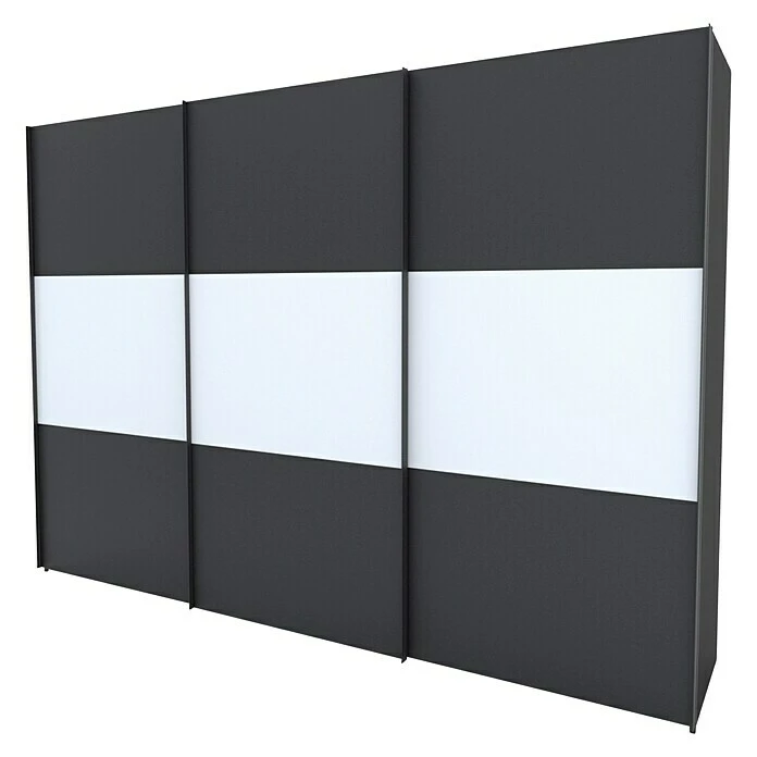 BAUHAUS Express Möbel Schwebetürenschrank Stars B X T X H: 300 X 68 X 216 Cm, Graphit/Weiß - Praktischer Kleiderschrank mit Schwebetüren 3 BAUHAUS Express Möbel Schwebetürenschrank Stars B X T X H: 300 X 68 X 216 Cm, Graphit/Weiß - Praktischer Kleiderschrank mit Schwebetüren