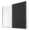 BAUHAUS Express Möbel Schwebetürenschrank Swift 150 x 68 x 216 cm - Weiß/Basalt Vertikal, Korpus Weiß, ohne Spiegel -Schränke Möbel Mall 12 837