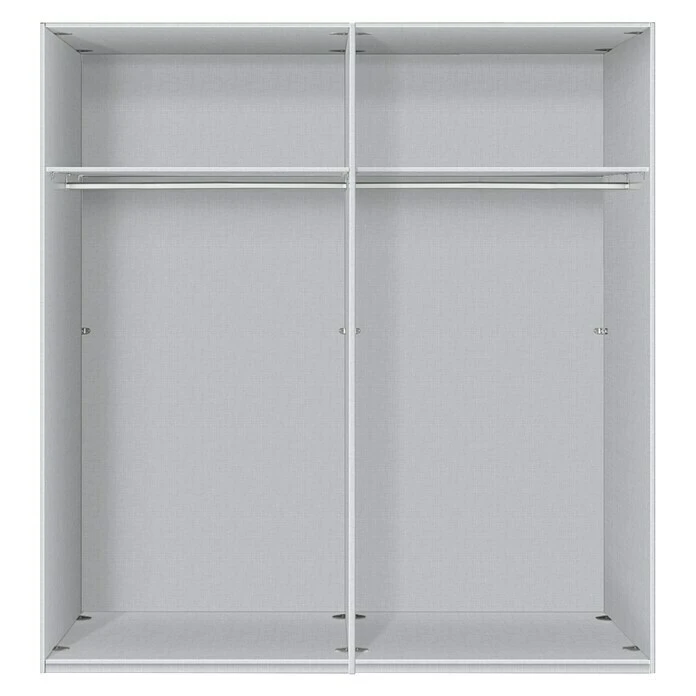 BAUHAUS Express Möbel Schwebetürenschrank Stars B X T X H: 200 X 68 X 216 cm - Moderner Kleiderschrank in Weiß/Grauspiegel 4 BAUHAUS Express Möbel Schwebetürenschrank Stars B X T X H: 200 X 68 X 216 cm - Moderner Kleiderschrank in Weiß/Grauspiegel – Bild 2