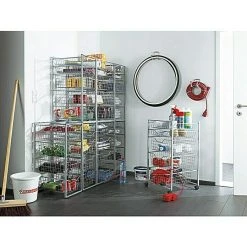 BAUHAUS Regalux Clever Metallrahmen Pulverbeschichtet 45 x 45 x 79,5 cm - Praktischer Schrankeinsatz -Schränke Möbel Mall 12 92