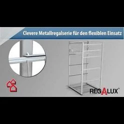 BAUHAUS Regalux Clever Metallrahmen Pulverbeschichtet 45 x 45 x 79,5 cm - Praktischer Schrankeinsatz -Schränke Möbel Mall 12 93