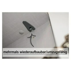 BAUHAUS Express Möbel Drehtürschrank Brooklyn 58x100x216 cm, Graphit, mit Spiegel -Schränke Möbel Mall 12 946